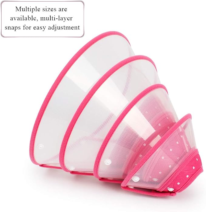 Andiker Pet Cone Recovery Dog Cone Adjustable Dog Collar Clear Padded Collar - Image 4