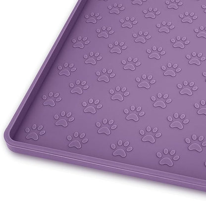 Ptlom Dog Food Mat Waterproof Pet Bowl Mats by PTLOM
