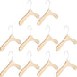 10pcs 8.66-inch Wooden Pet Clothes Hangers Wear-Resistant Small Dog Cat Hangers by Holibanna