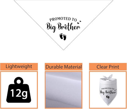 Promoted to Big Brother Pregnancy Announcement Dog Bandana Baby Announcement - Image 3