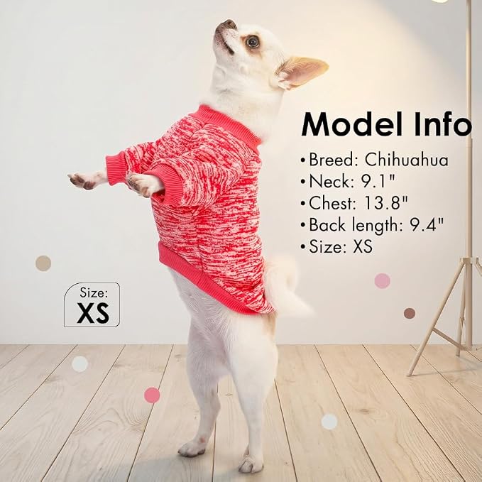 2 Pcs Dog Sweaters for Small Dogs Girl Boy Winter Fleece Clothes Warm Soft Dog - Image 4