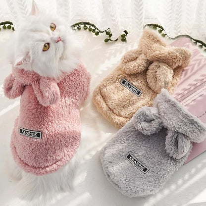 Selena Cat Bunny Ears Costume Cute Dog Kitten Hoodies Sweater Rabbit Ears Puppy - Image 6