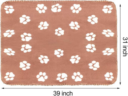 Comsmart Dog Blankets for Small Dogs, 6 Pack Puppy Blanket Cute Paw Print Pet - Image 5