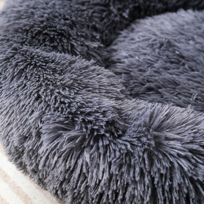 Donut Dog Bed Cat Bed Fluffy Calming Pet Bed Dog Round Bed Cat Round Bed Warm - Image 6