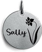Cats Dogs ID Tags Personalized Engraving Birth Flowers Pattern by Acatinthetree