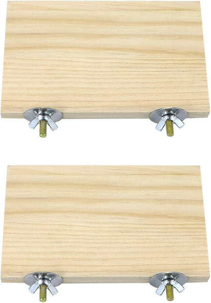 2pcs Bird Perch Platform Flat Stand Beak Paw Grinding Wood by Litewoo