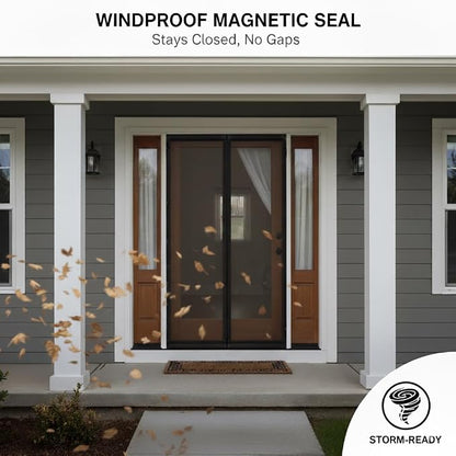 Premium Magnetic Screen Door, Heavy-Duty Reinforced Mesh, Ultra-Dense Weave - Image 5