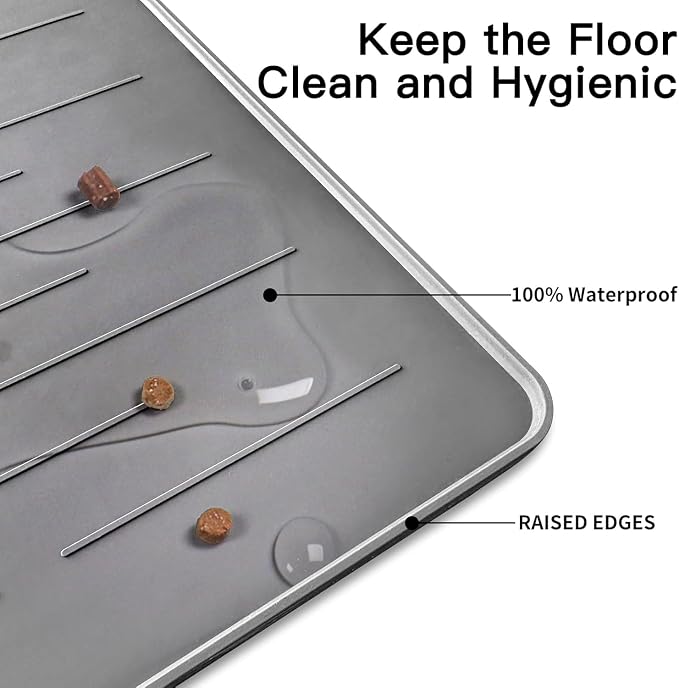 39.4"x29.5" Largest Pet Food Mat, Silicone Dog Mats - Image 3