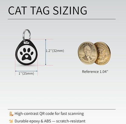 QR Code Cat ID Tag for Collar, Smart Pet ID - Image 2