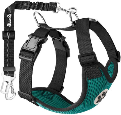 SlowTon Dog Seat Belt Harness for Car, Dog Car Harness Adjustable Mesh by SlowTon