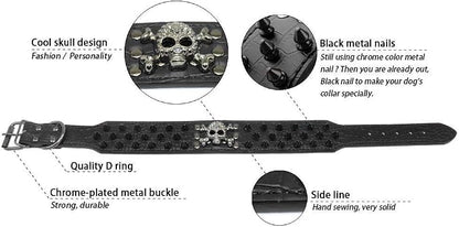 Serijoars Spiked Studded Dog Collar, PU Leather Dog Collar, Adjustable Pet - Image 2