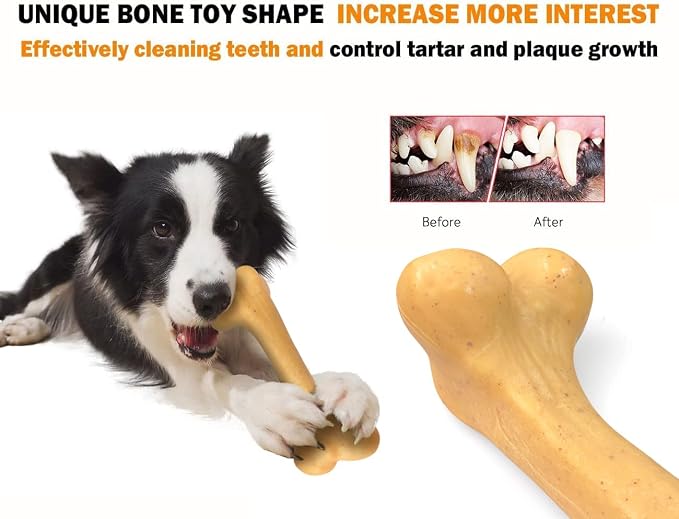 Indestructible Dog Bones for Aggressive Chewers, Durable Tough Puppy Teething - Image 2