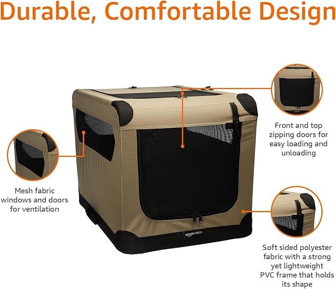 Amazon Basics Portable Folding Soft Dog Crate - Image 4