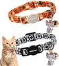 ARING PET 2 Pack Halloween Cat Collars, Breakaway Orange Black White Cotton by ARINGPET