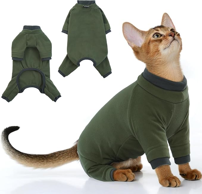 PUMYPOREITY Sticky Hair Cat Clothes, Prevent Hair Loss Cat Pajamas, Soft Cat by PUMYPOREITY