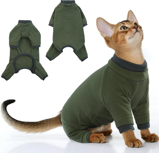 PUMYPOREITY Sticky Hair Cat Clothes, Prevent Hair Loss Cat Pajamas, Soft Cat by PUMYPOREITY