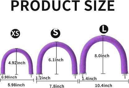 U Shape Parrot Perch Stand Toy Bird Platform Sand Paw Grinding Clean Stick - Image 7