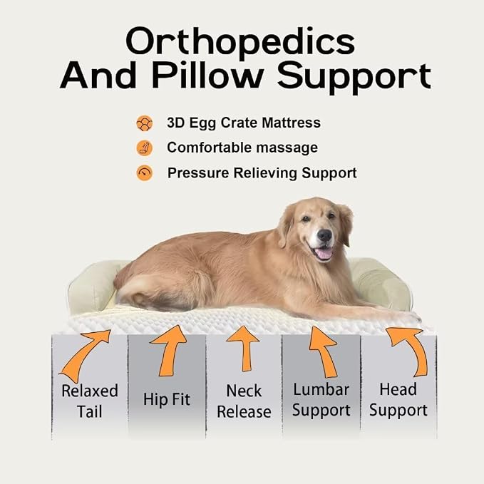 Large Dog Bed Orthopedic Washable: Extra Large Big Dog Bed - Image 2