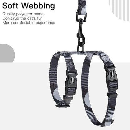 PUPTECK Adjustable Cat Harness and Leash Set Escape Proof Kitten Strap Collar - Image 4