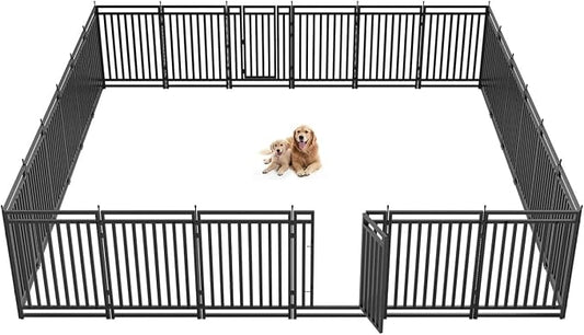 Dog Playpen Dog Fence Outdoor for Yard 47" H by Petorldog