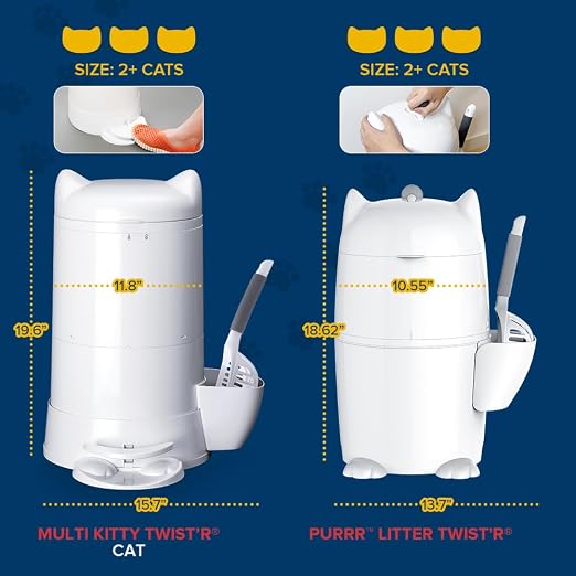 Red Rocket XL Cat Litter Trash Can Multi Kitty Twist’R Step Litter Disposal - Image 6