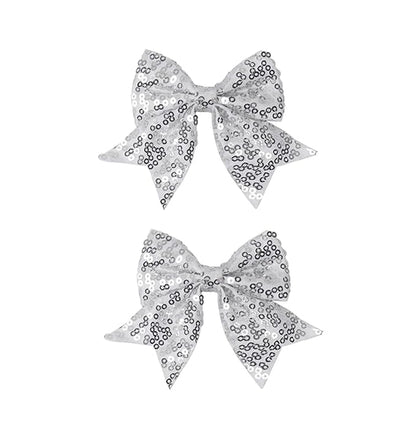 3-inch Sequined Bow Hair Clips For Baby Girls, Kids and Young Women Birthday by Koolgil