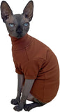 Kitipcoo Sphynx Hairless Cats Shirt Cotton Cat Turtleneck Sweater Pullover by Kitipcoo