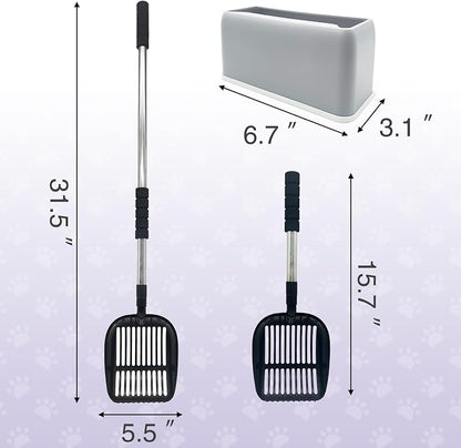 PINVNBY Cat Litter Scooper, Long Handle Litter Sifter Scoop - Image 4