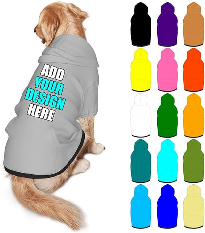 Customized Dog Hoodie with Name Logo Personalized Text Soft & Warm by Mynvzrk
