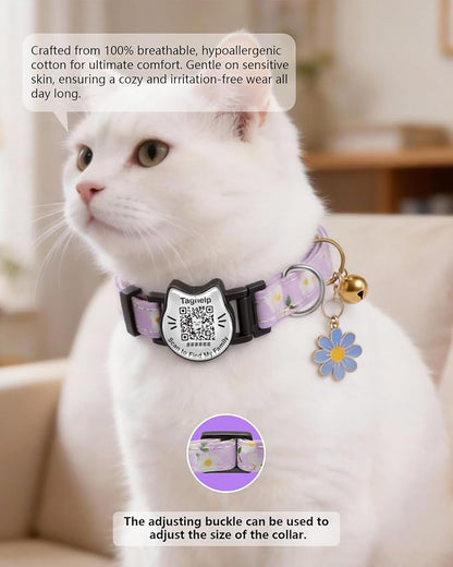 Cute Floral Breakaway Cat Collar - Image 3