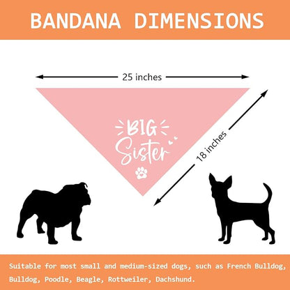 Big Sister Dog Bandana Pregnancy Announcement Gender Reveal Baby Announcement - Image 2