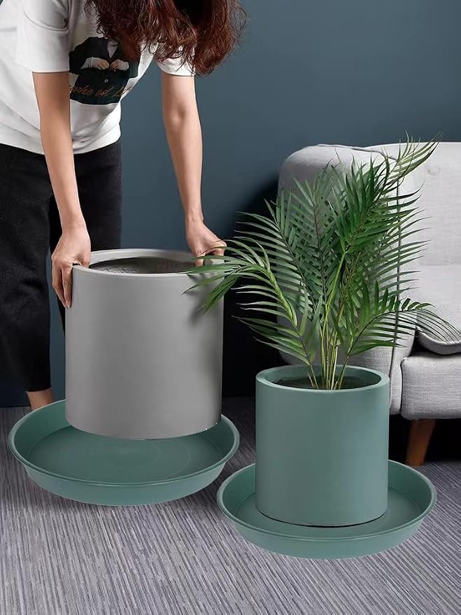 2 Pack of 14 inch Plant Saucer, 1.7" Depth Tray, Large Deep Garden Plastic - Image 6