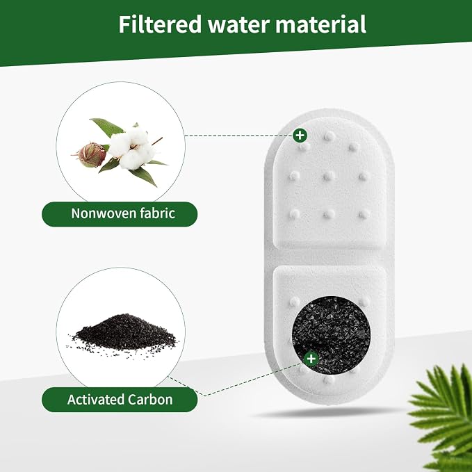 Cat Water Fountain Filters, APAUK 4 Pack Replacement Filters & Sponges - Image 3