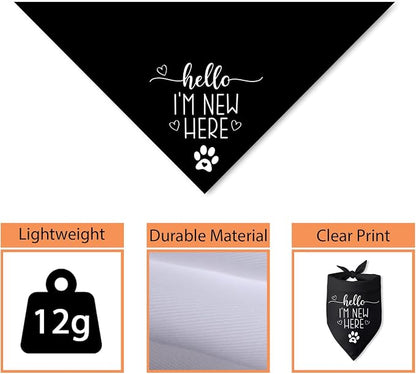 Hello I'm New Here Dog Bandana New Puppy Announcement Gift - Image 3