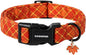 DOGWONG Fall Plaid Dog Collar, Cherkered Autumn Dog Collars, Adjustable Cute by DOGWONG