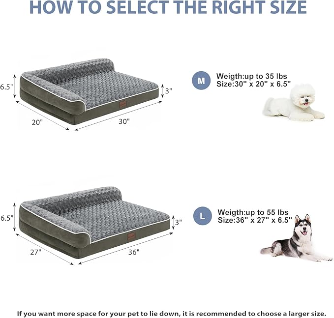 BFPETHOME Orthopedic Dog Beds for Large Dogs-Waterproof Sofa Dog Bed - Image 4