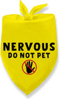 Nervous Do Not Pet Dog Bandana, Nervous Anxious Dog Bandana No Hand Sniffs Gift by Fmeklaht