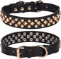 Spiked Dog Collar Soft Pu Leather Mushrooms Rivet Spike Studded Puppy by Unknown