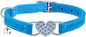Heart Bling Cat Collar with Safety Belt and Bell Adjustable 8-10 inches by WDPAWS