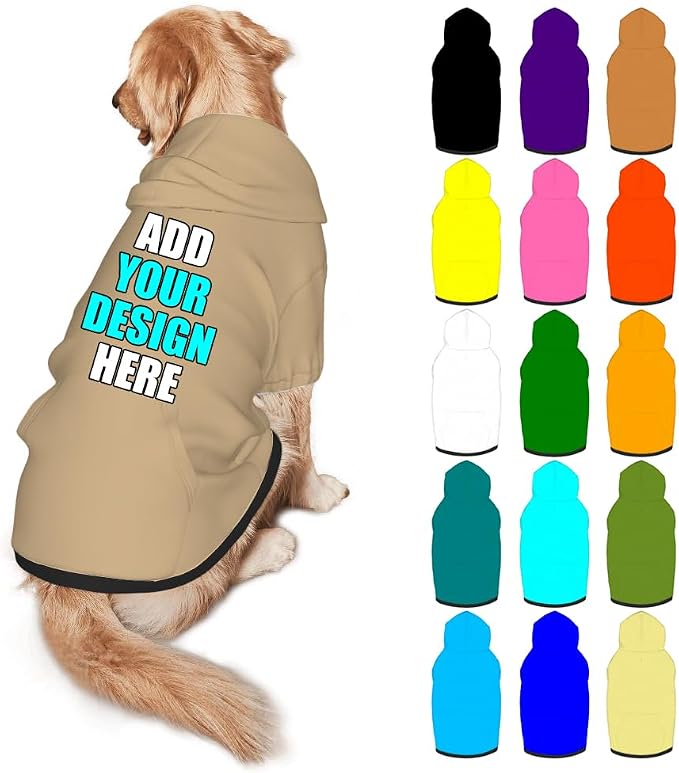 Custom Dog Clothes with Photo Name Logo Personalized Dog Sweaters by Mynvzrk