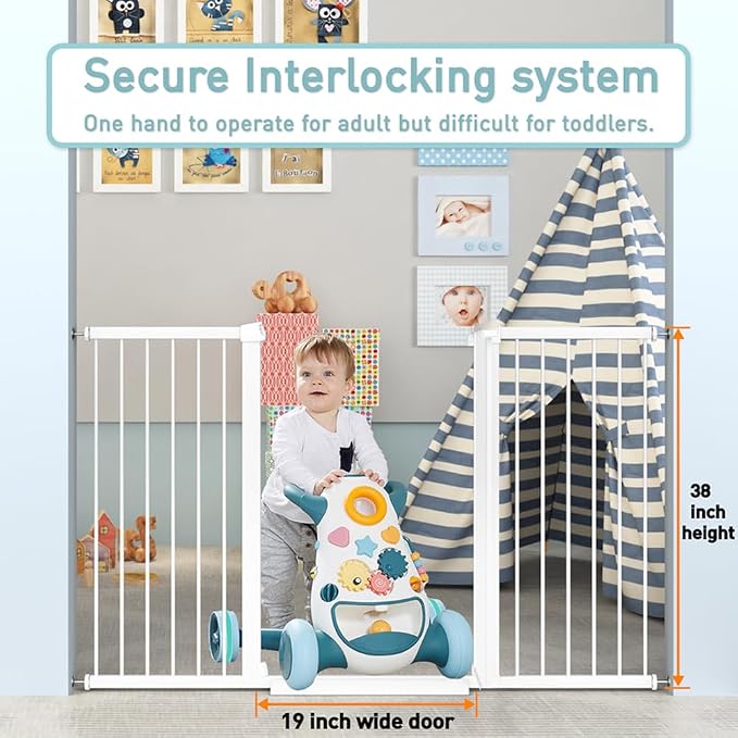 Fairy Baby 38" Extra Tall Pet Gate - Image 6