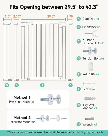 COMOMY 36" Extra Tall Baby Gate - Image 7