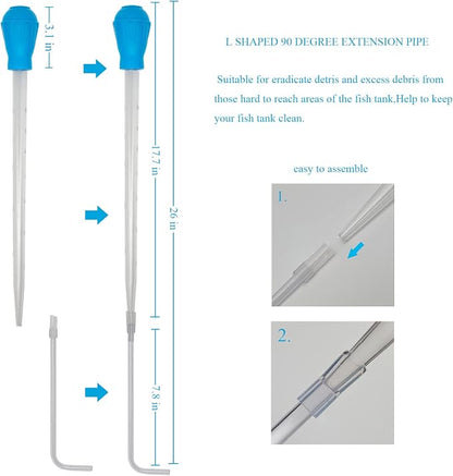 Aquarium Coral Feeder Fish Feeder Waste Clean Tool Manual Cleaner Water Changer - Image 5