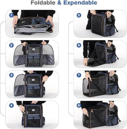 Lekebobor Large Cat Backpack Carrier Expandable Pet Carrier Backpack - Image 7