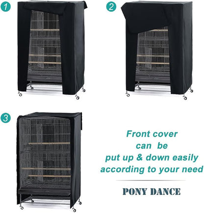 PONY DANCE Pets Product Universal Birdcage Cover Blackout & Breathable Birdcage - Image 4