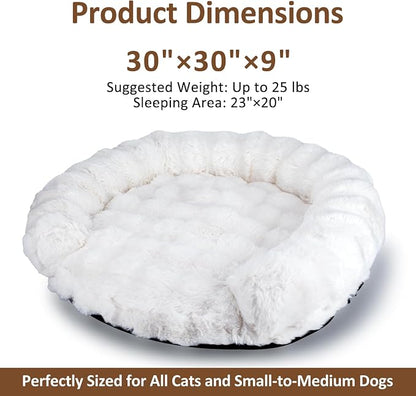 Dog Bed Couch Sofa for Small Medium Dogs and Cats Round Plush Orthopedic Sofa - Image 5
