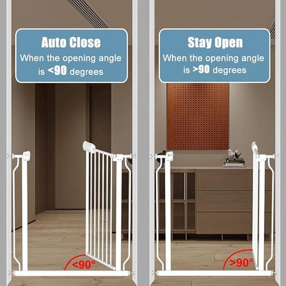 Extra Wide Baby Gate 38.5-43.5 Inch Walk Through Pressure Mounted No Drill - Image 5