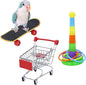 Wontee Bird Toys Mini Shopping Cart Skateboard Ring Toy by Wontee
