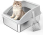 Stainless Steel Litter Box | Metal Kitty Litter Box by AIPERRO