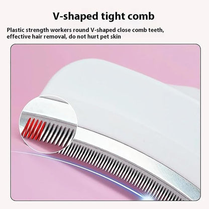 V-Tooth Deshedding Comb, Doggo Comfy Pet Comb Pro, Dog & Cat Grooming Brush - Image 4